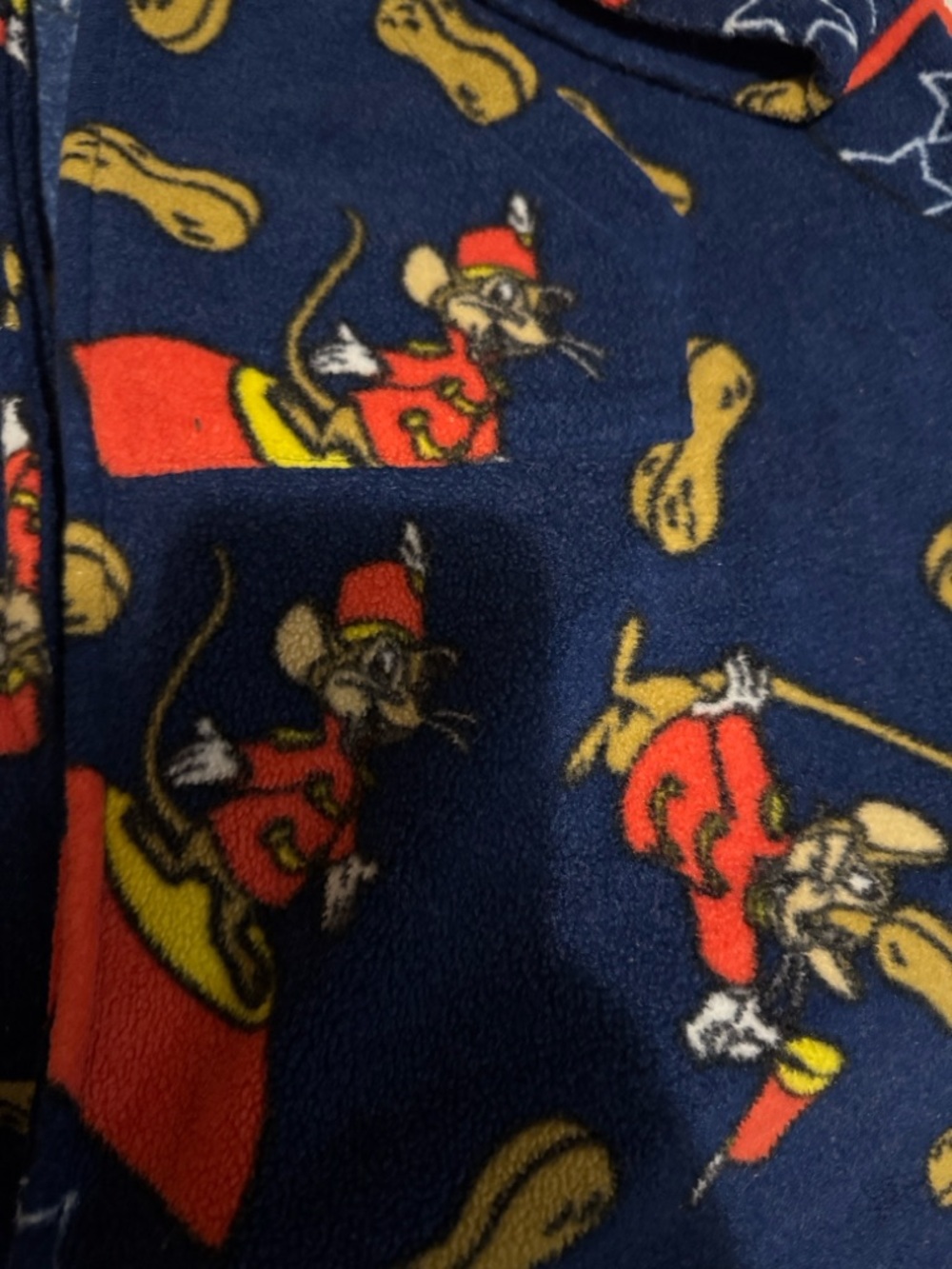 Disney parks house coat Timothy Mouse Dumbo Long fleece robe hoodie Circus Sz.S - Picture 3 of 4